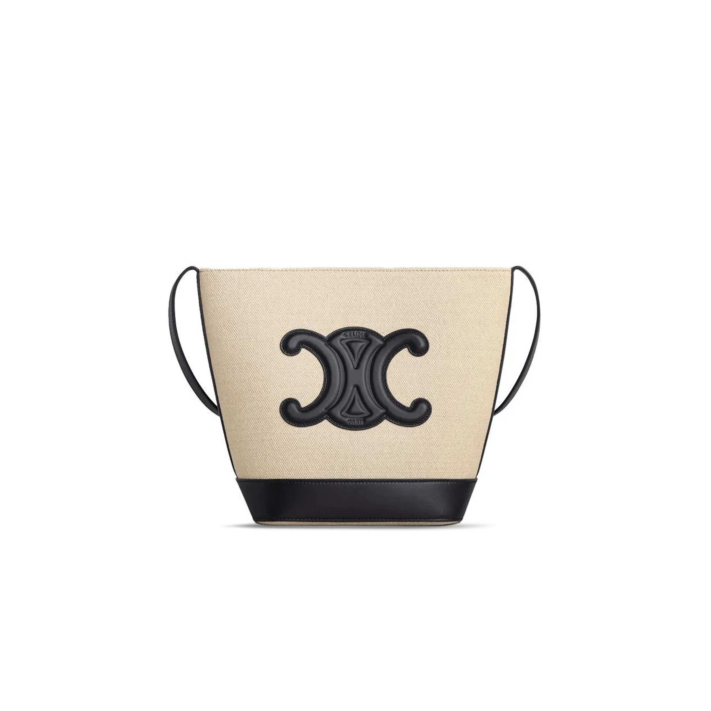 Ce**e small bucket bag in cuir triomphe canvas and cowhide 198242du7.01vk (30*22*13cm)